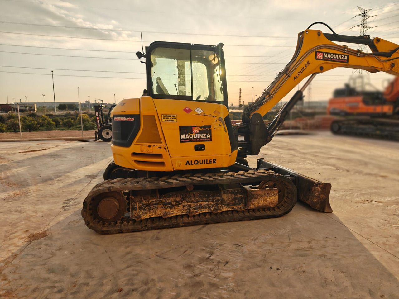 2019 JCB 85Z mini excavator, side view