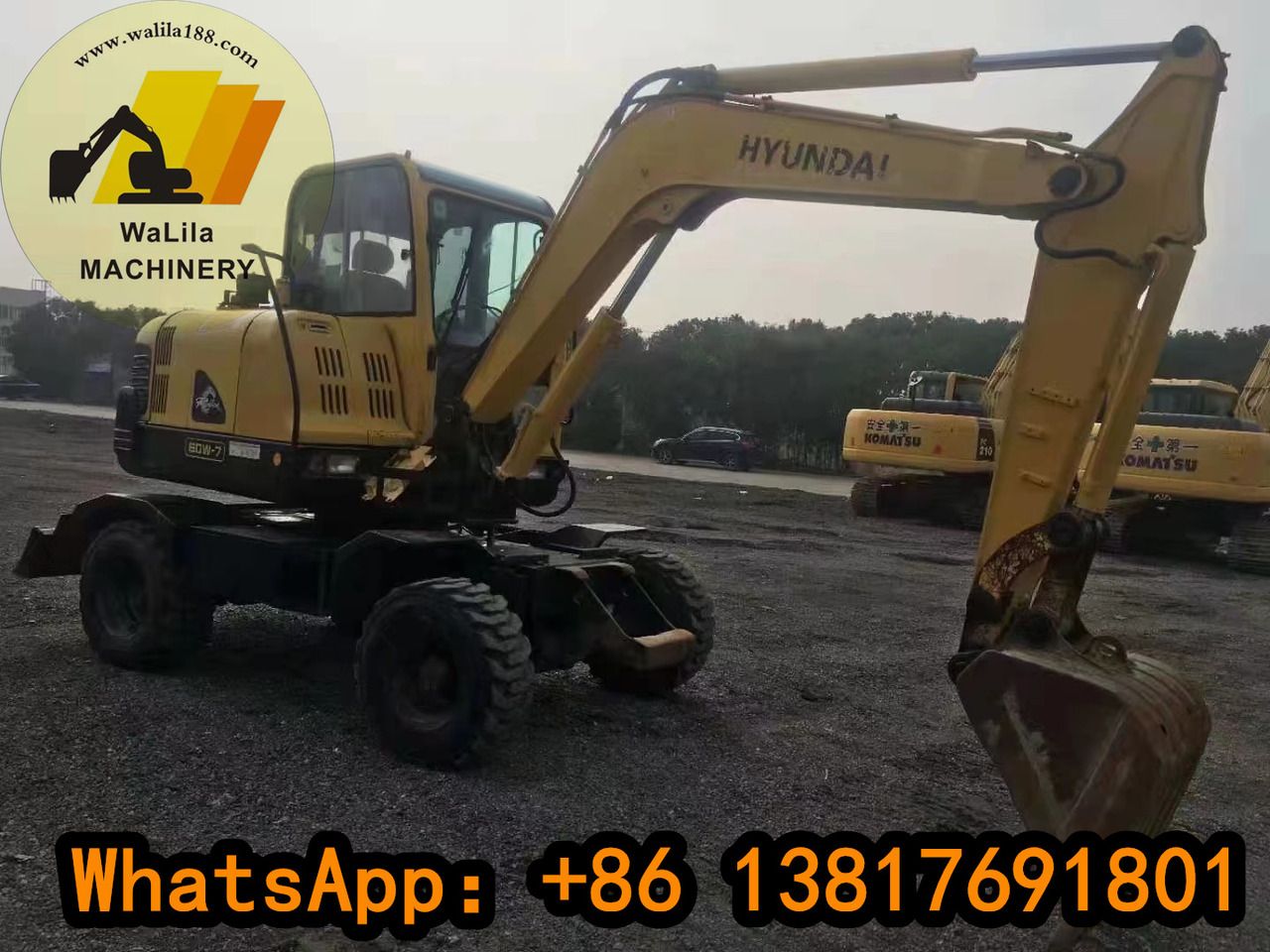 2023 Hyundai R60W-7 mini excavator, side view 2023 Hyundai R60W-7 mini excavator, side view