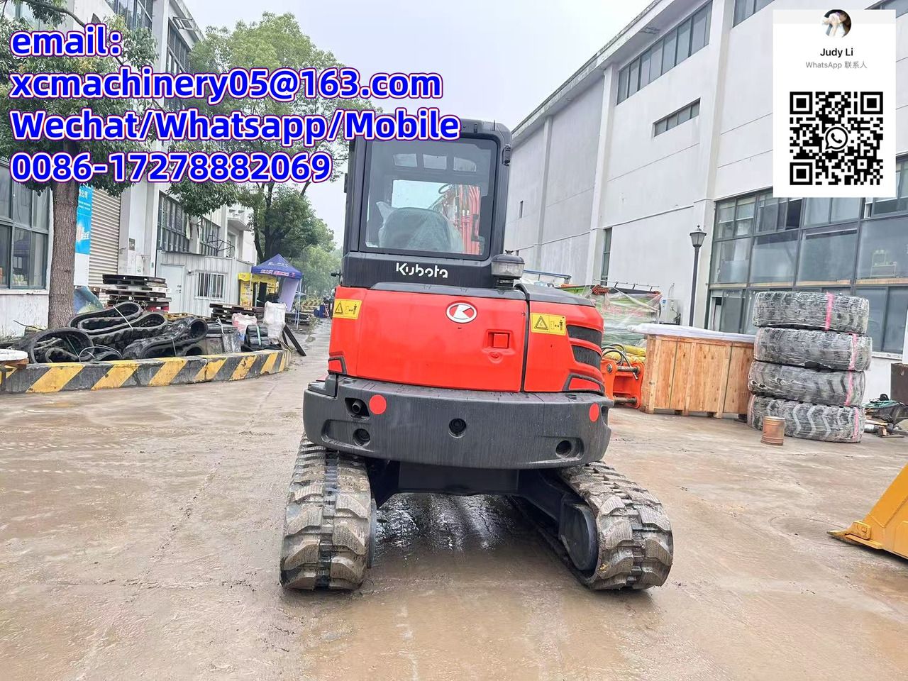 2024 Kubota KX057-4 mini excavator, rear view