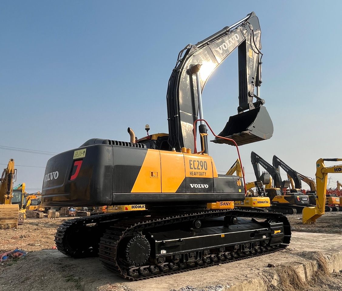 2023 Volvo EC290 crawler excavator, rear three-quarter view