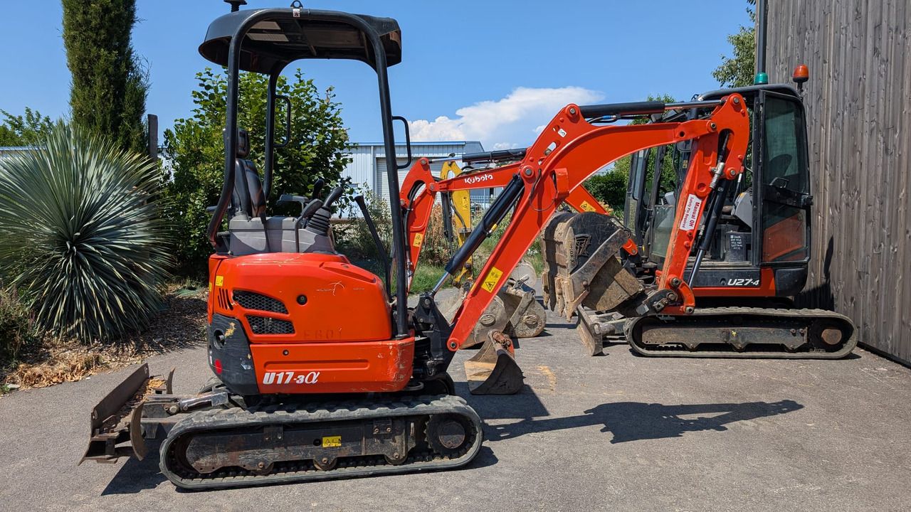 2022 Kubota U17-3α mini excavator, side profile view
