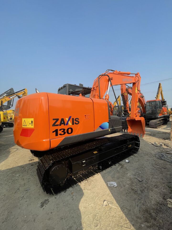2024 Hitachi Zaxis 130 crawler excavator, rear three-quarter view 2024 Hitachi Zaxis 130 crawler excavator, rear three-quarter view