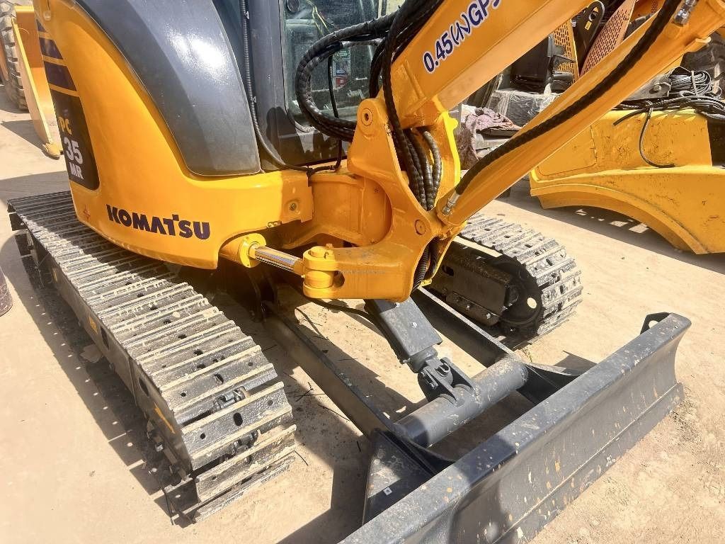 2023 Komatsu PC35 MR mini excavator, front-side view 2023 Komatsu PC35 MR mini excavator, front-side view