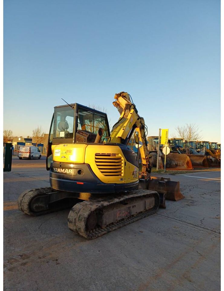 2018 Yanmar B7 SIGMA crawler excavator, rear three-quarter view 2018 Yanmar B7 SIGMA crawler excavator, rear three-quarter view