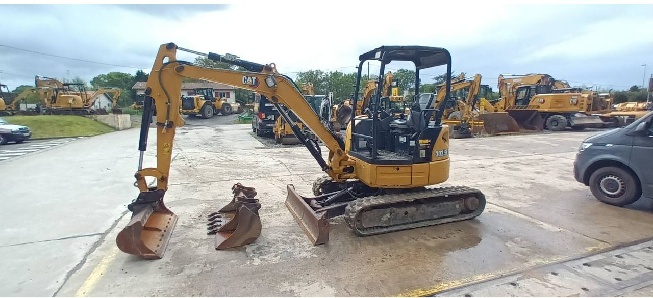 2020 Caterpillar 303.5ECR crawler excavator side view