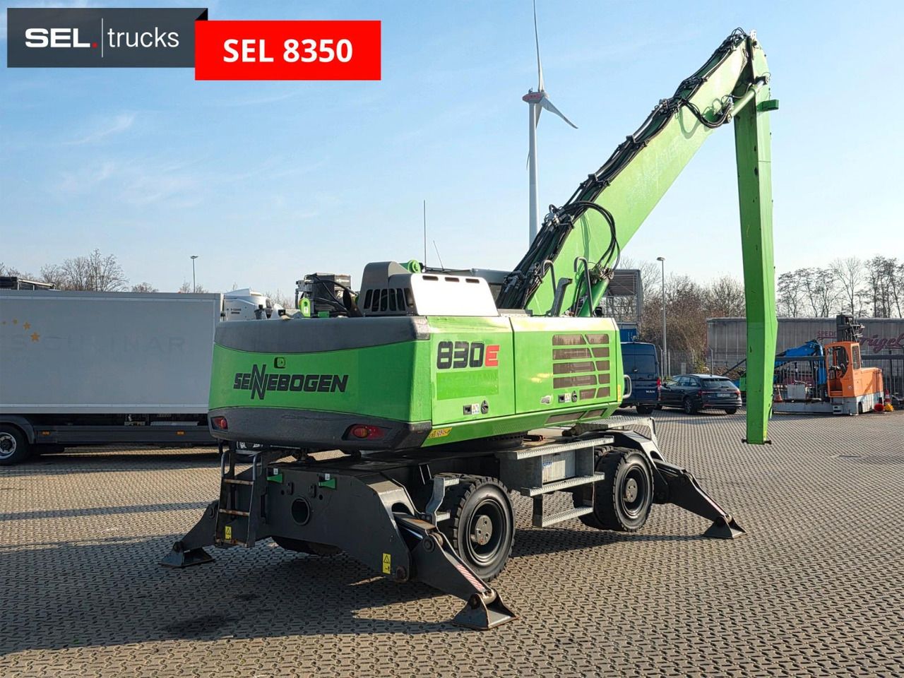 2016 Sennebogen 830E wheel excavator, rear three-quarter view