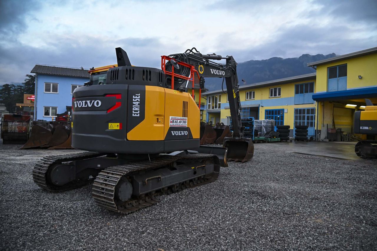 2023 Volvo ECR145EL crawler excavator, rear three-quarter view