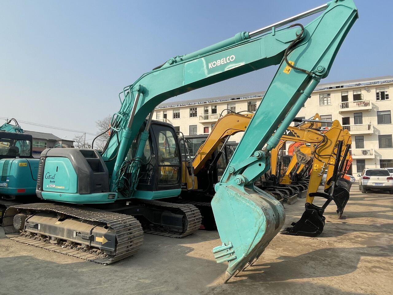 2023 Kobelco SK135SR Crawler Excavator side view
