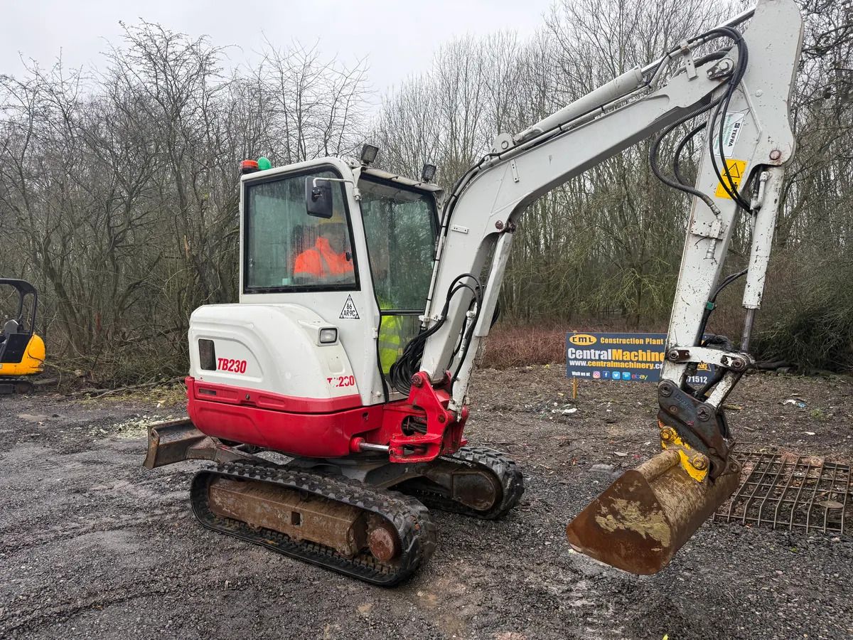 2018 Takeuchi TB230 mini excavator, side view 2018 Takeuchi TB230 mini excavator, side view