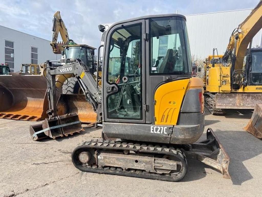 2012 Volvo EC27C mini excavator, side view