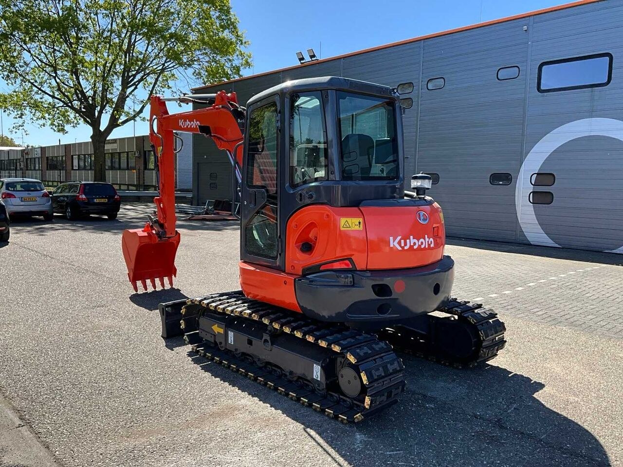 2016 Kubota KX163-5 mini excavator, rear three-quarter view