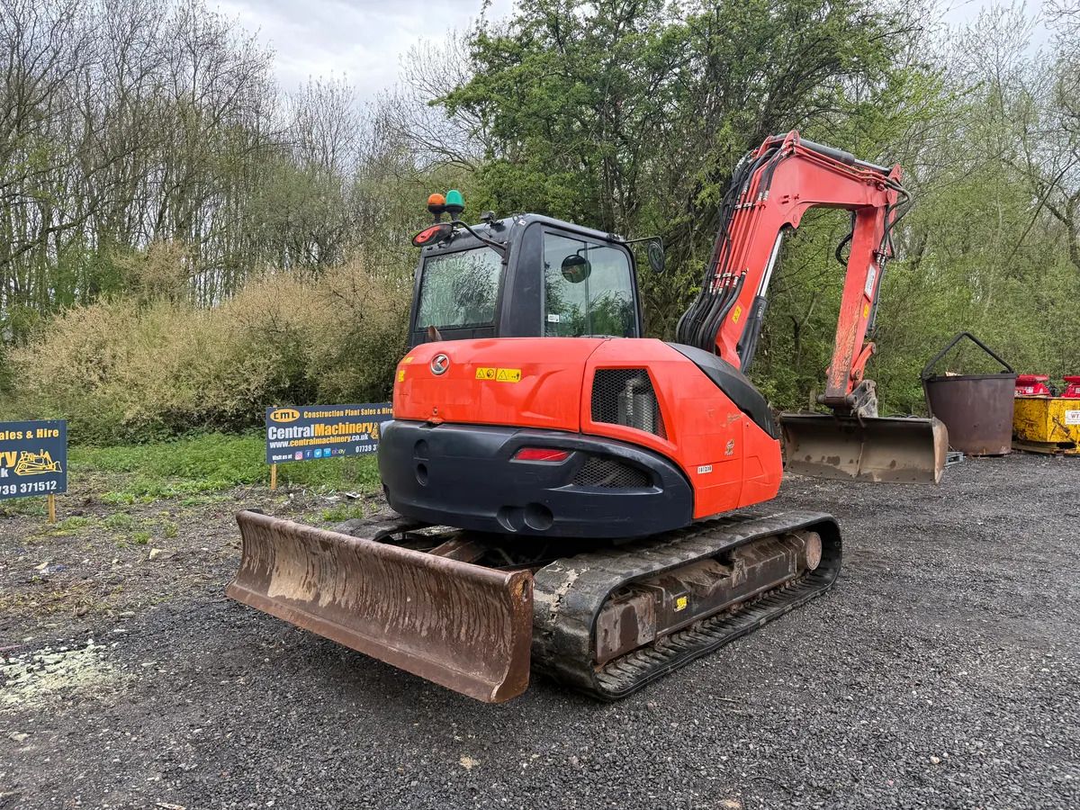 2019 Kubota KX080-4 crawler excavator, rear three-quarter view 2019 Kubota KX080-4 crawler excavator, rear three-quarter view