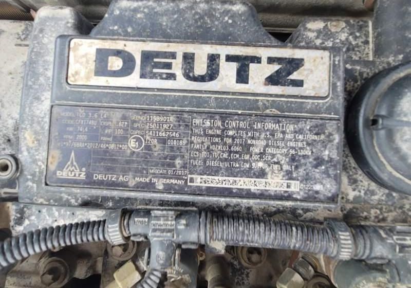 2017 Schaeff TW95 Wheel Excavator engine identification plate 2017 Schaeff TW95 Wheel Excavator engine identification plate