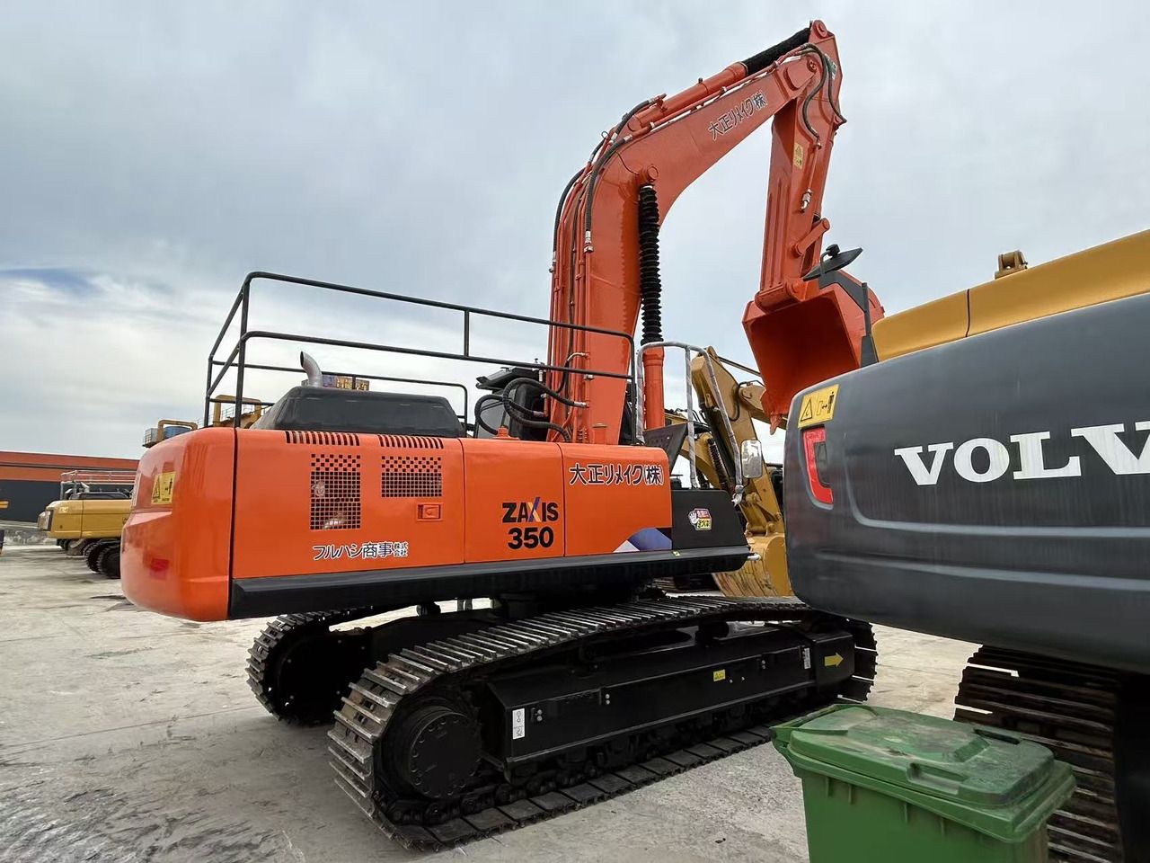 2023 Hitachi Zaxis 350 crawler excavator, rear three-quarter view