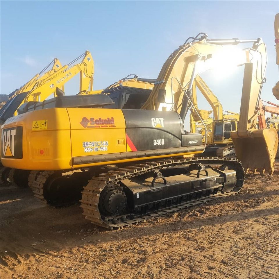 2023 Caterpillar 340D crawler excavator, rear three-quarter view 2023 Caterpillar 340D crawler excavator, rear three-quarter view