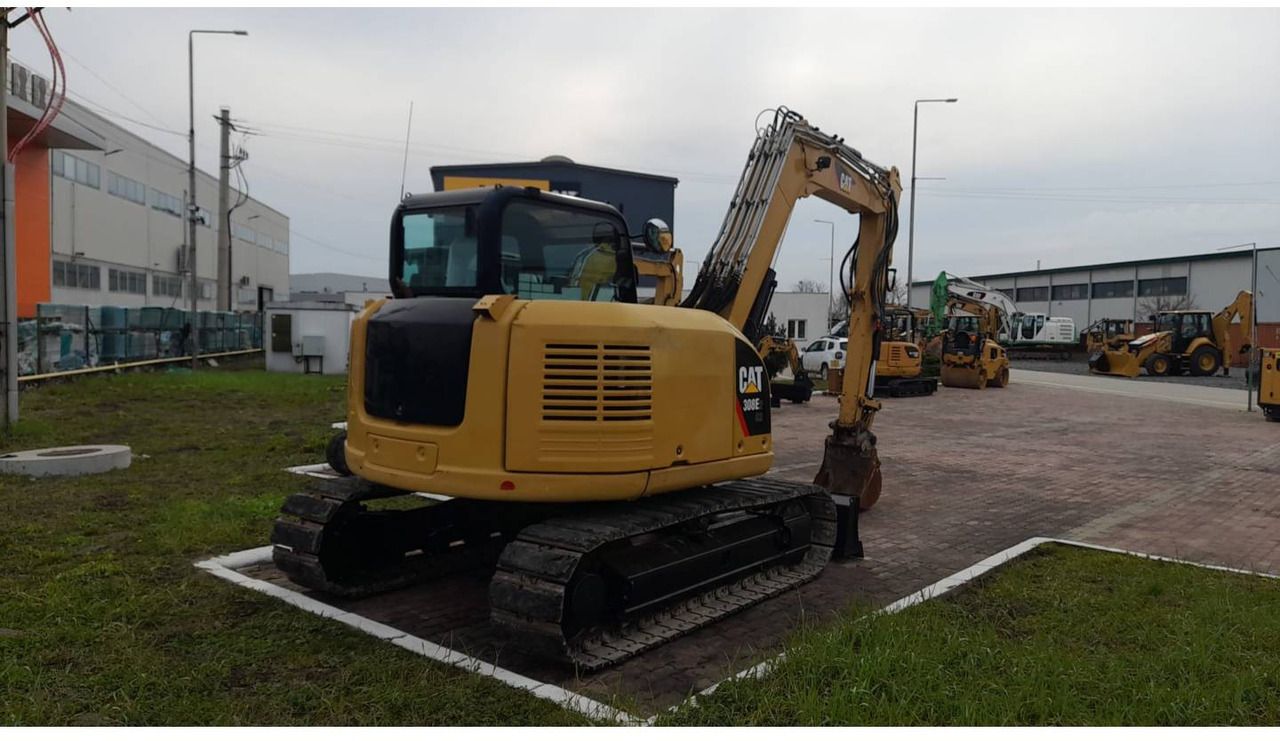 2019 Caterpillar 308E2CR crawler excavator rear three-quarter view