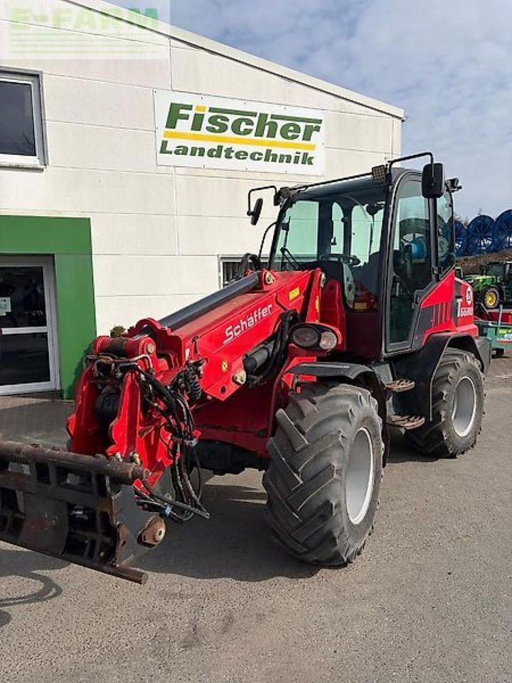 2019 Schäffer 6680 T-2 mini excavator, front three-quarter view 2019 Schäffer 6680 T-2 mini excavator, front three-quarter view