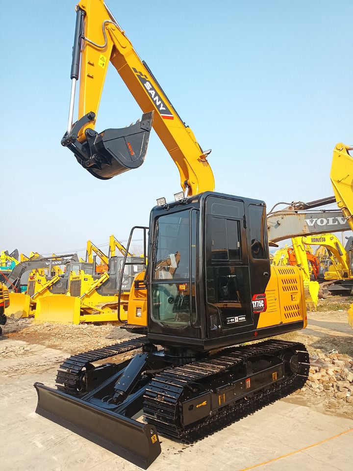 2023 Sany SY75C crawler excavator, front three-quarter view