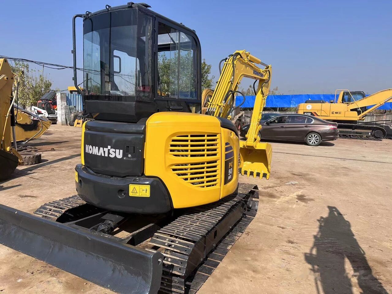 2022 Komatsu PC50 mini excavator, front-quarter view 2022 Komatsu PC50 mini excavator, front-quarter view