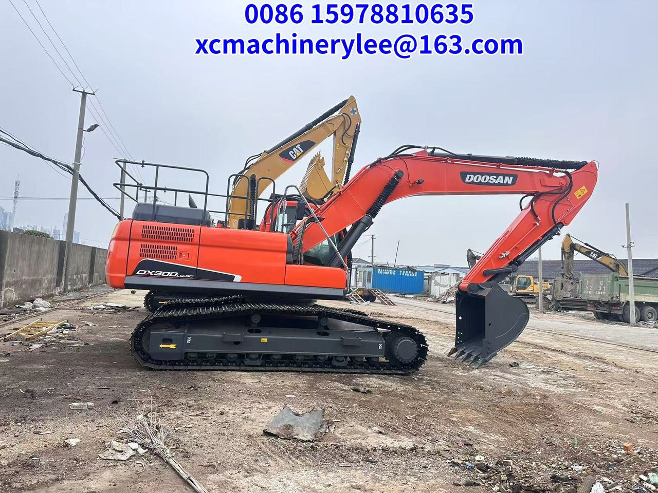 2023 Doosan DX300LC-9C crawler excavator, side view