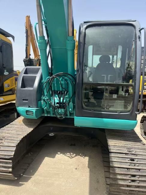 2021 Kobelco 135SR crawler excavator, front view of the cab and upper structure