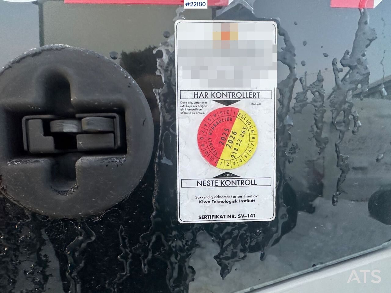 2021 Takeuchi TB257FR inspection sticker detail 2021 Takeuchi TB257FR inspection sticker detail