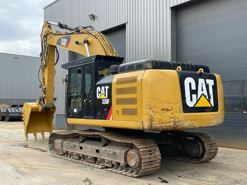 2017 Caterpillar 330F crawler excavator, rear three-quarter view 2017 Caterpillar 330F crawler excavator, rear three-quarter view