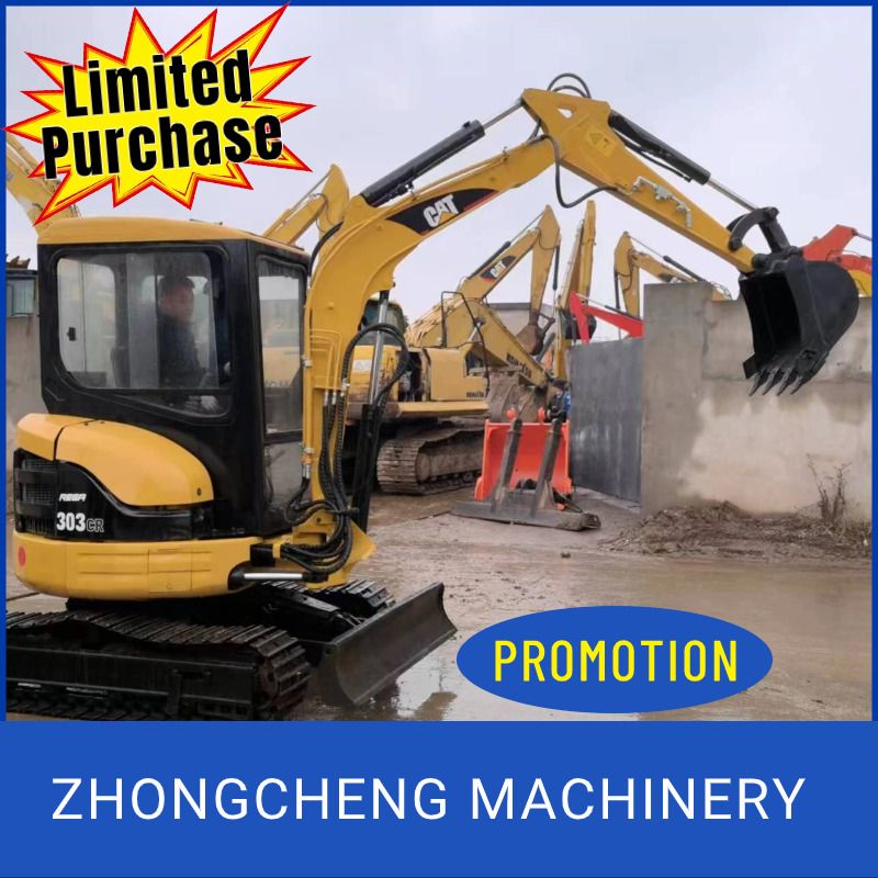 Caterpillar 303CR mini excavator, front three-quarter view