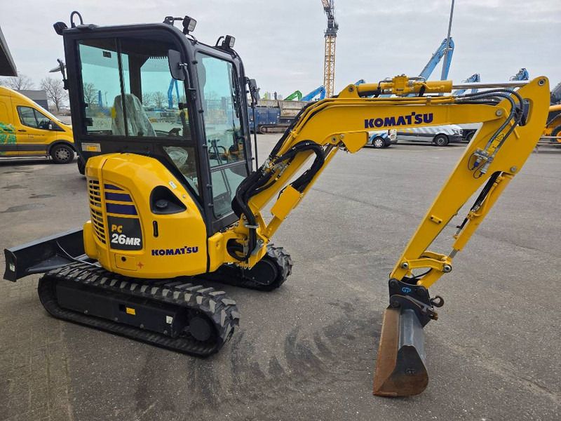 2024 Komatsu PC26 MR-5 mini excavator, side view