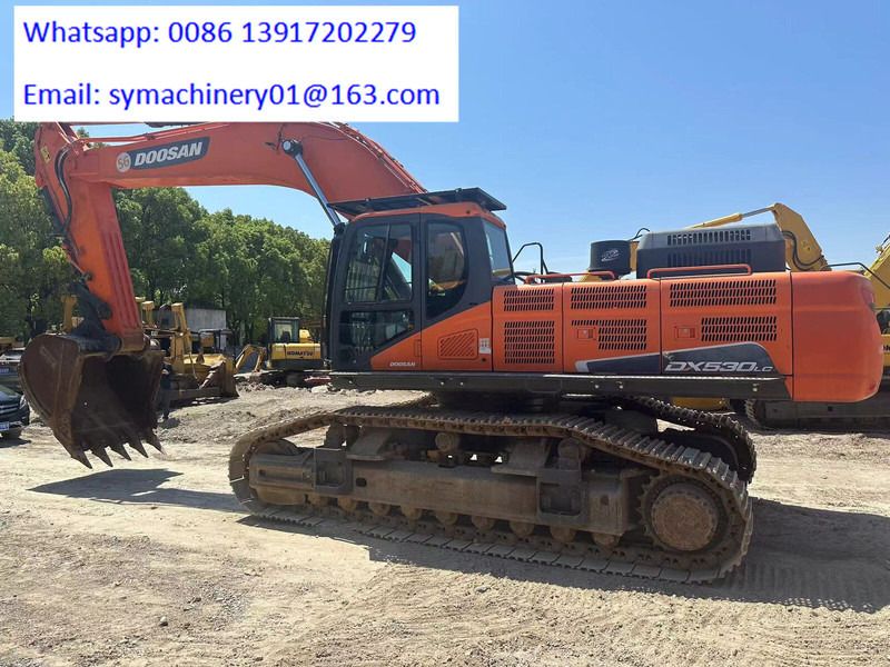 2022 Doosan DX530LC crawler excavator, side profile view 2022 Doosan DX530LC crawler excavator, side profile view