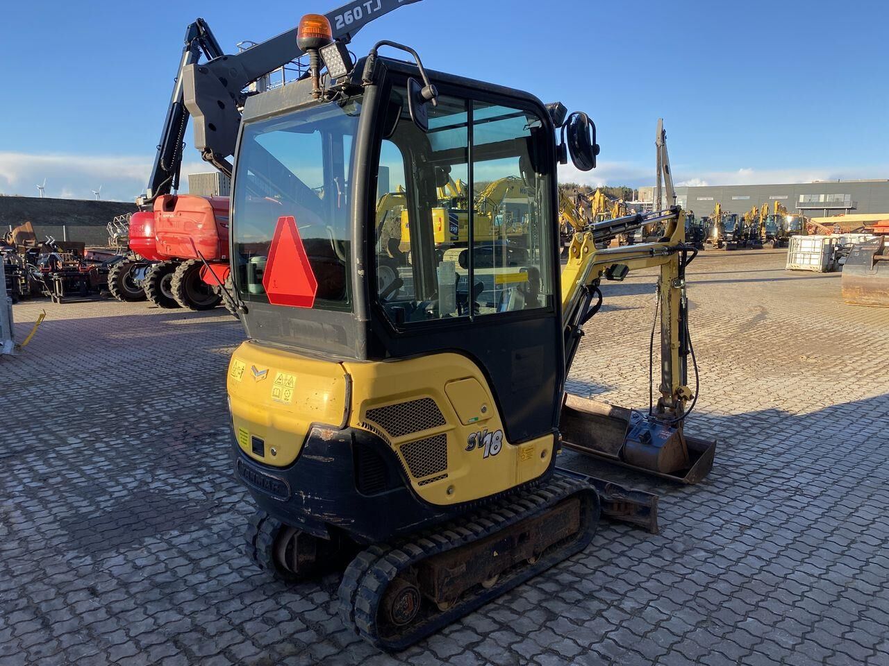2017 Yanmar SV18 mini excavator rear three-quarter view 2017 Yanmar SV18 mini excavator rear three-quarter view