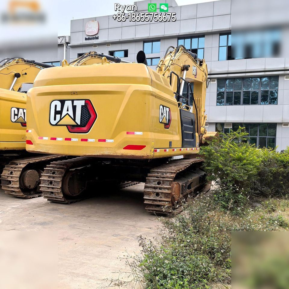 2021 Caterpillar 349 crawler excavator, rear view 2021 Caterpillar 349 crawler excavator, rear view