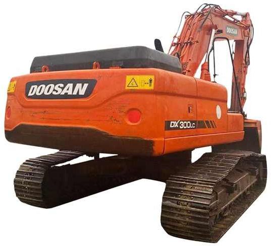 2013 Doosan DX300LC crawler excavator, rear three-quarter view