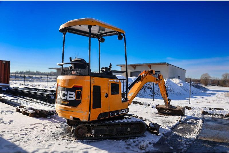 2021 JCB 16C-1 mini excavator, rear three-quarter view 2021 JCB 16C-1 mini excavator, rear three-quarter view