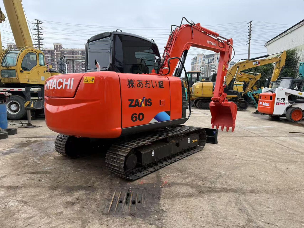 2013 Hitachi Zaxis 60 mini excavator, rear three-quarter view 2013 Hitachi Zaxis 60 mini excavator, rear three-quarter view