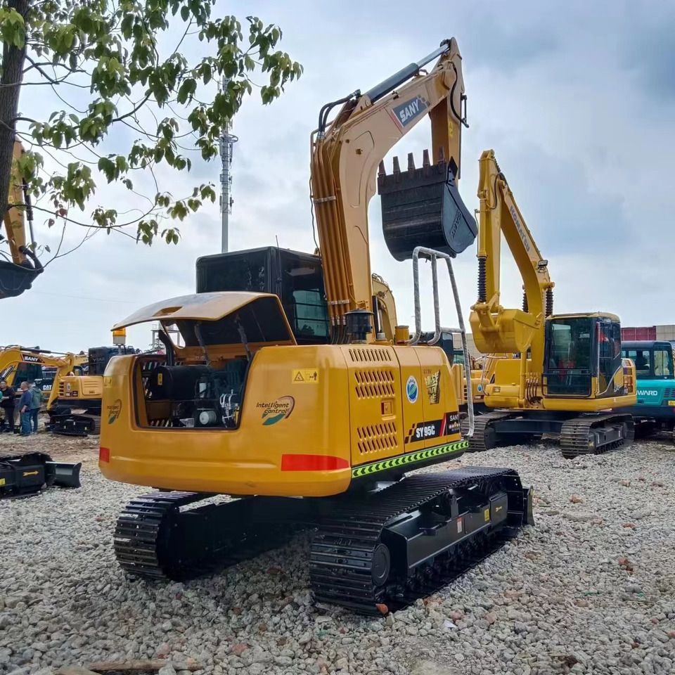 2021 Sany SY95C mini excavator, rear three-quarter view 2021 Sany SY95C mini excavator, rear three-quarter view