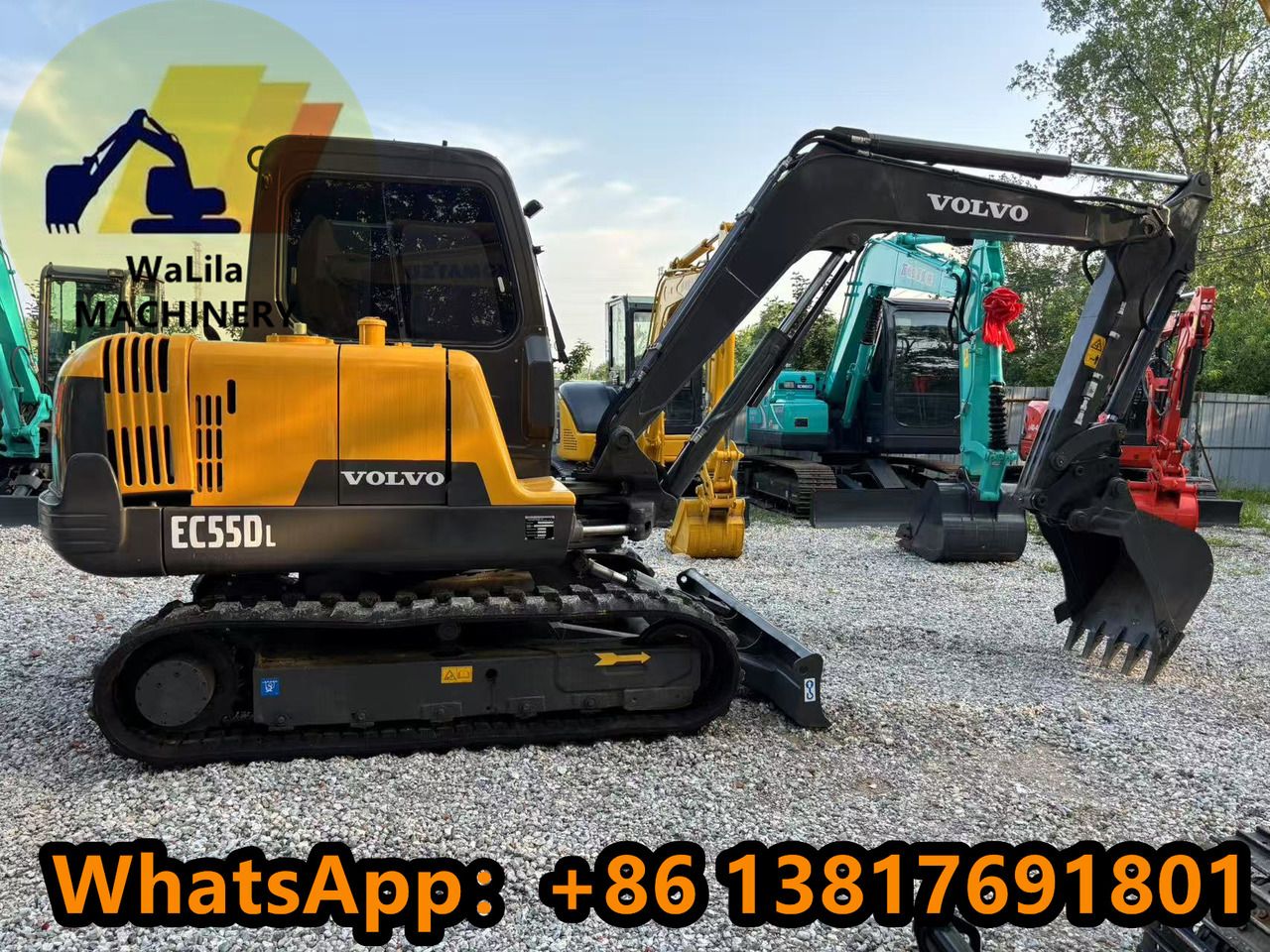 2023 Volvo EC55DL mini excavator, side view 2023 Volvo EC55DL mini excavator, side view