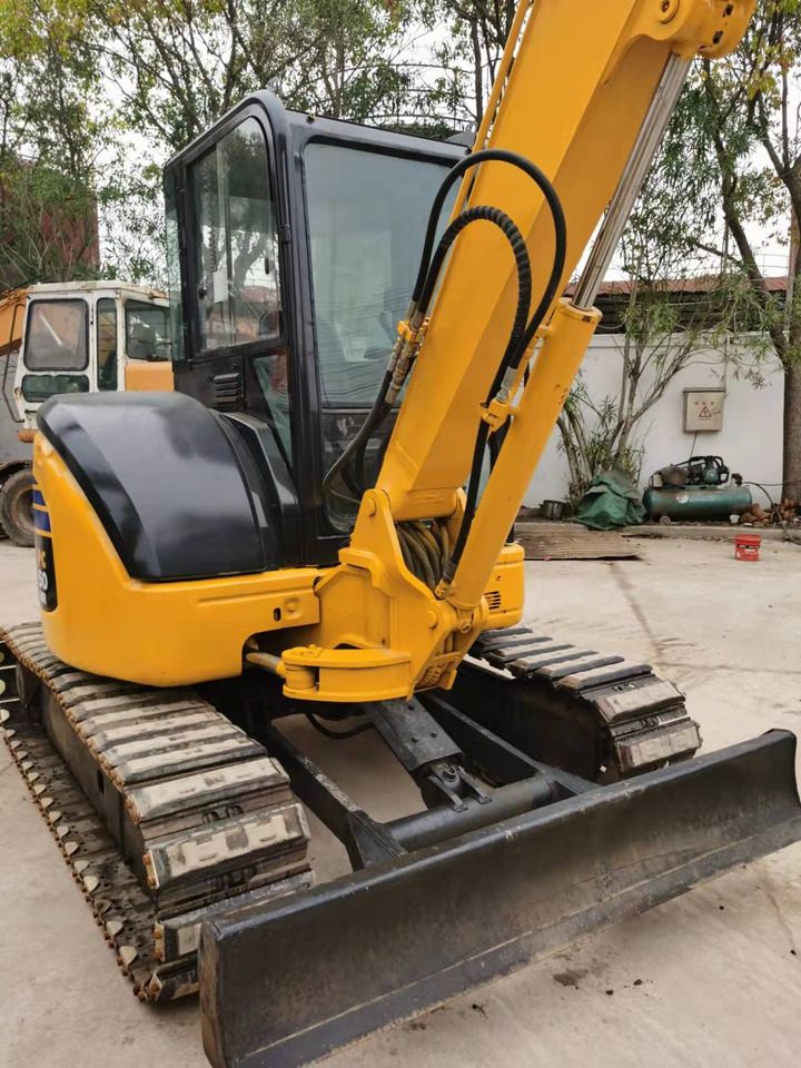 2013 Komatsu PC50MR-2 mini excavator, front three-quarter view