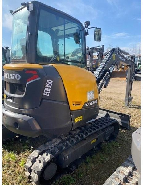 2023 Volvo ECR35D mini excavator, rear three-quarter view