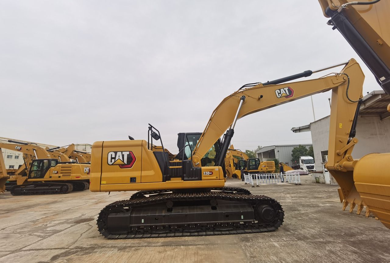 2026 Caterpillar 330GC crawler excavator, side profile view