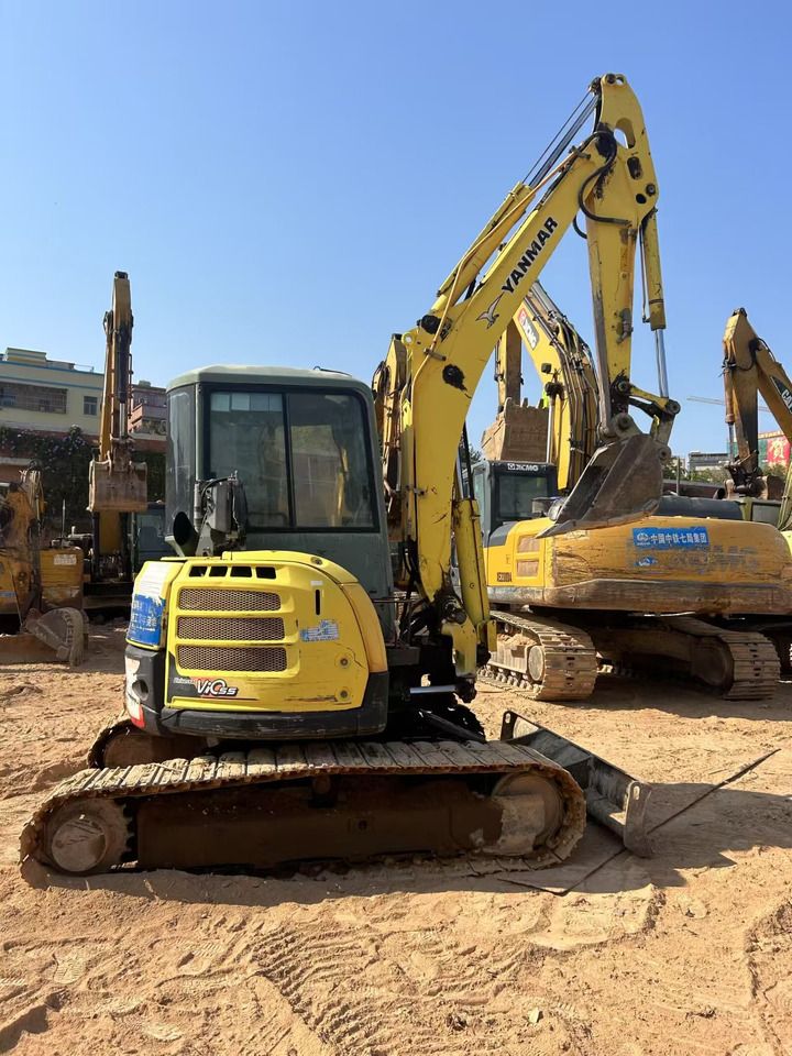 2018 Yanmar VIO55 mini excavator, rear three-quarter view