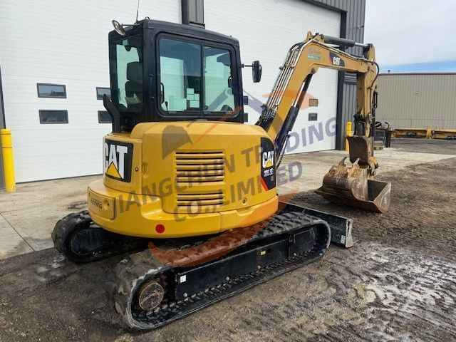 2018 Caterpillar 305.5E mini excavator, rear three-quarter view 2018 Caterpillar 305.5E mini excavator, rear three-quarter view