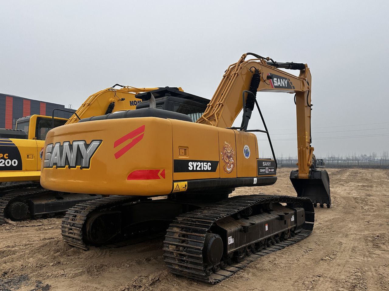 2026 Sany SY215C crawler excavator, rear three-quarter view 2026 Sany SY215C crawler excavator, rear three-quarter view