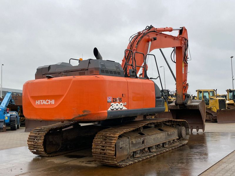 2018 Hitachi Zaxis 300LC crawler excavator, rear three-quarter view 2018 Hitachi Zaxis 300LC crawler excavator, rear three-quarter view