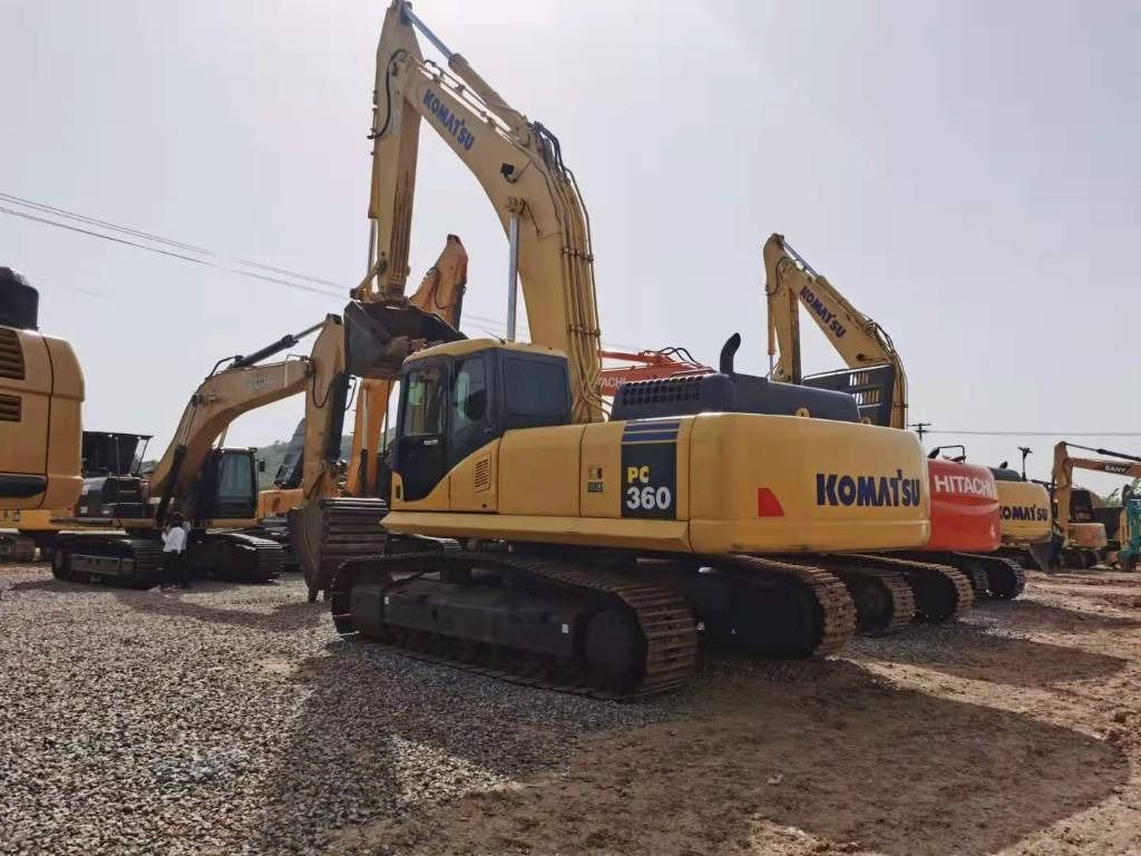 2024 Komatsu PC360-7 crawler excavator, rear three-quarter view