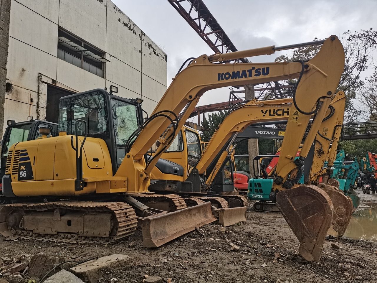 2012 Komatsu PC56-7 mini excavator, side view