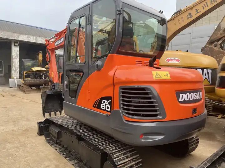 2019 Doosan DX60 crawler excavator, rear three-quarter view