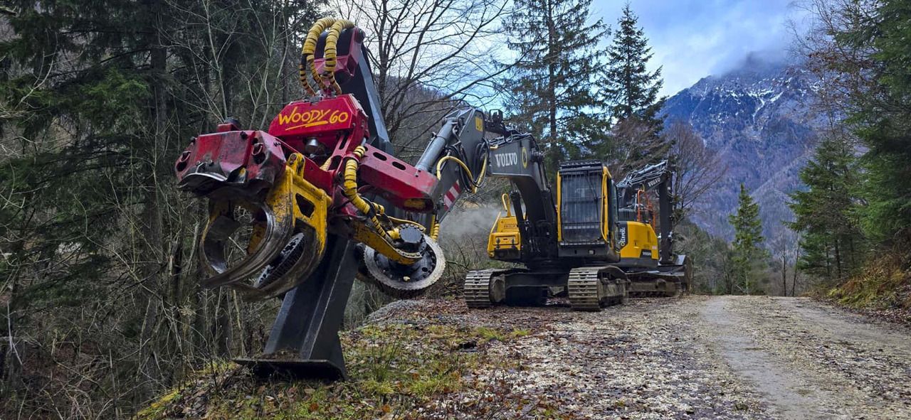 2005 Volvo EC210BNLC crawler excavator with Woody 60 harvester head 2005 Volvo EC210BNLC crawler excavator with Woody 60 harvester head
