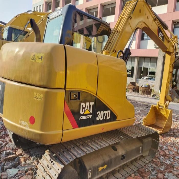 2018 Caterpillar 307D crawler excavator, rear three-quarter view 2018 Caterpillar 307D crawler excavator, rear three-quarter view