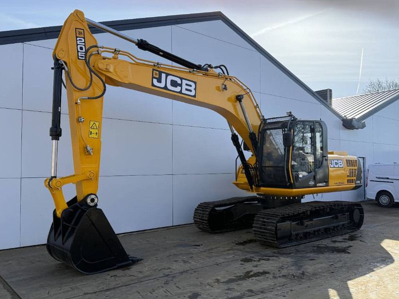 2026 JCB 205 crawler excavator, side profile view 2026 JCB 205 crawler excavator, side profile view